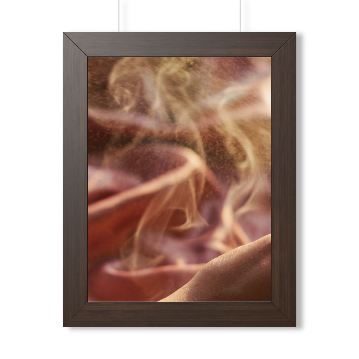 Framed Vertical Poster - Golden Mist Perfume Ritual Art —......