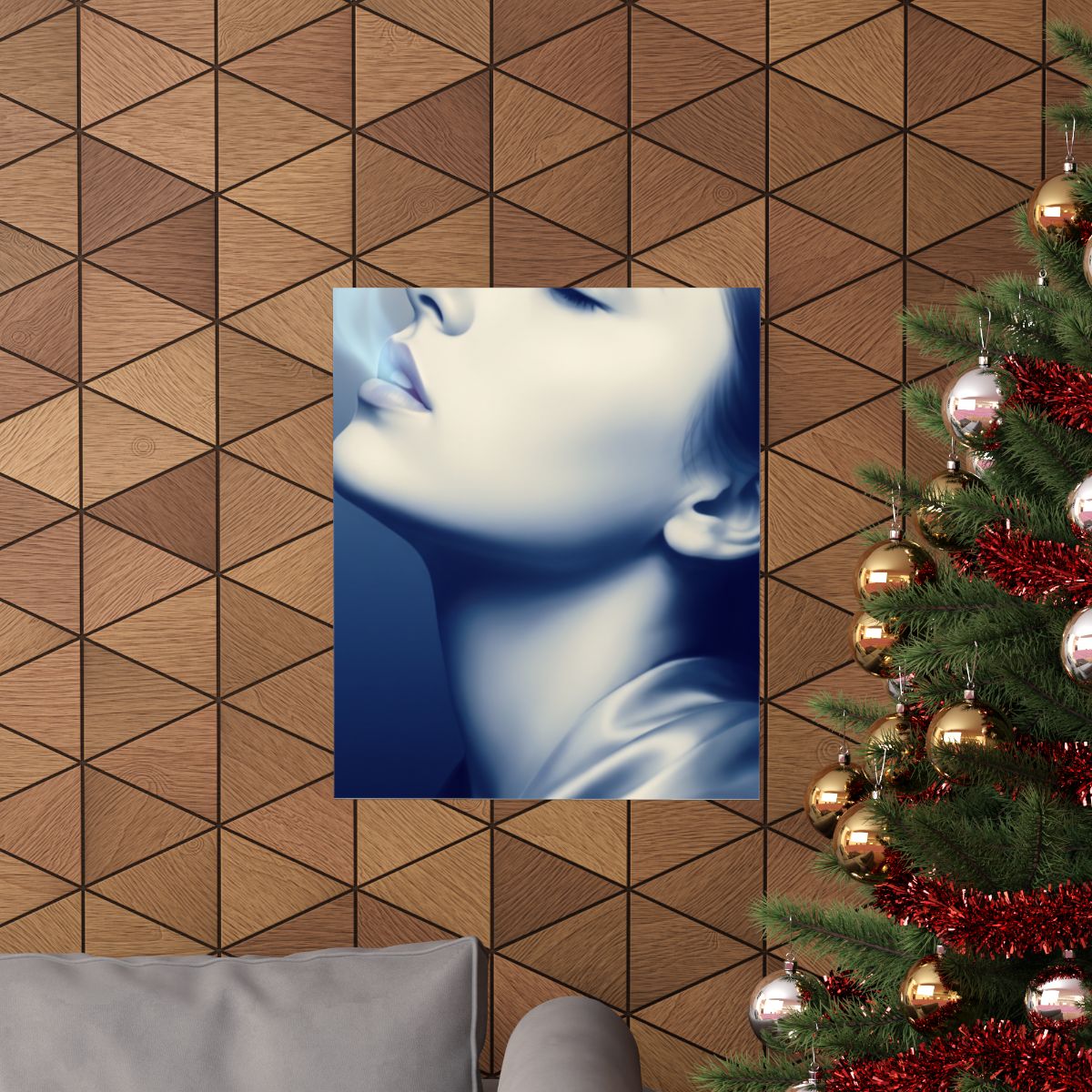 Matte Vertical Poster - Ethereal Blue Somnium Portrait (8×10...