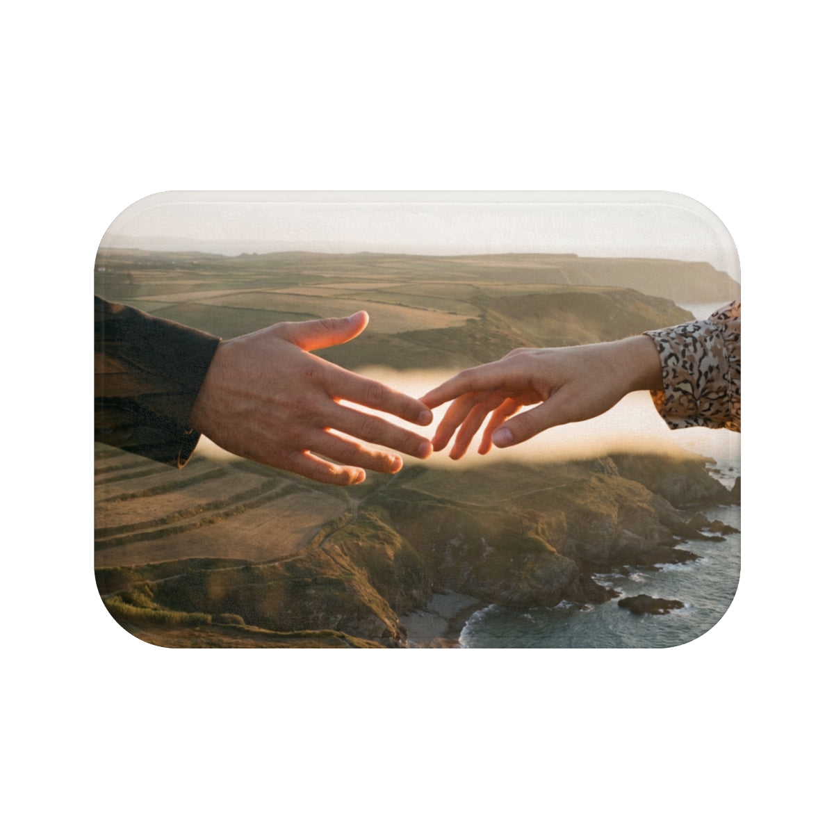 Bath Mat - The Infinite Touch | Ethereal Coastal Art |...