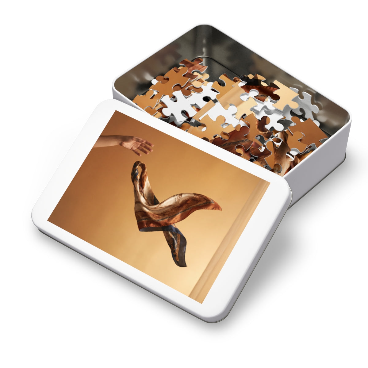 Jigsaw Puzzle with Tin - Drifting Grace Silk Motion... |...