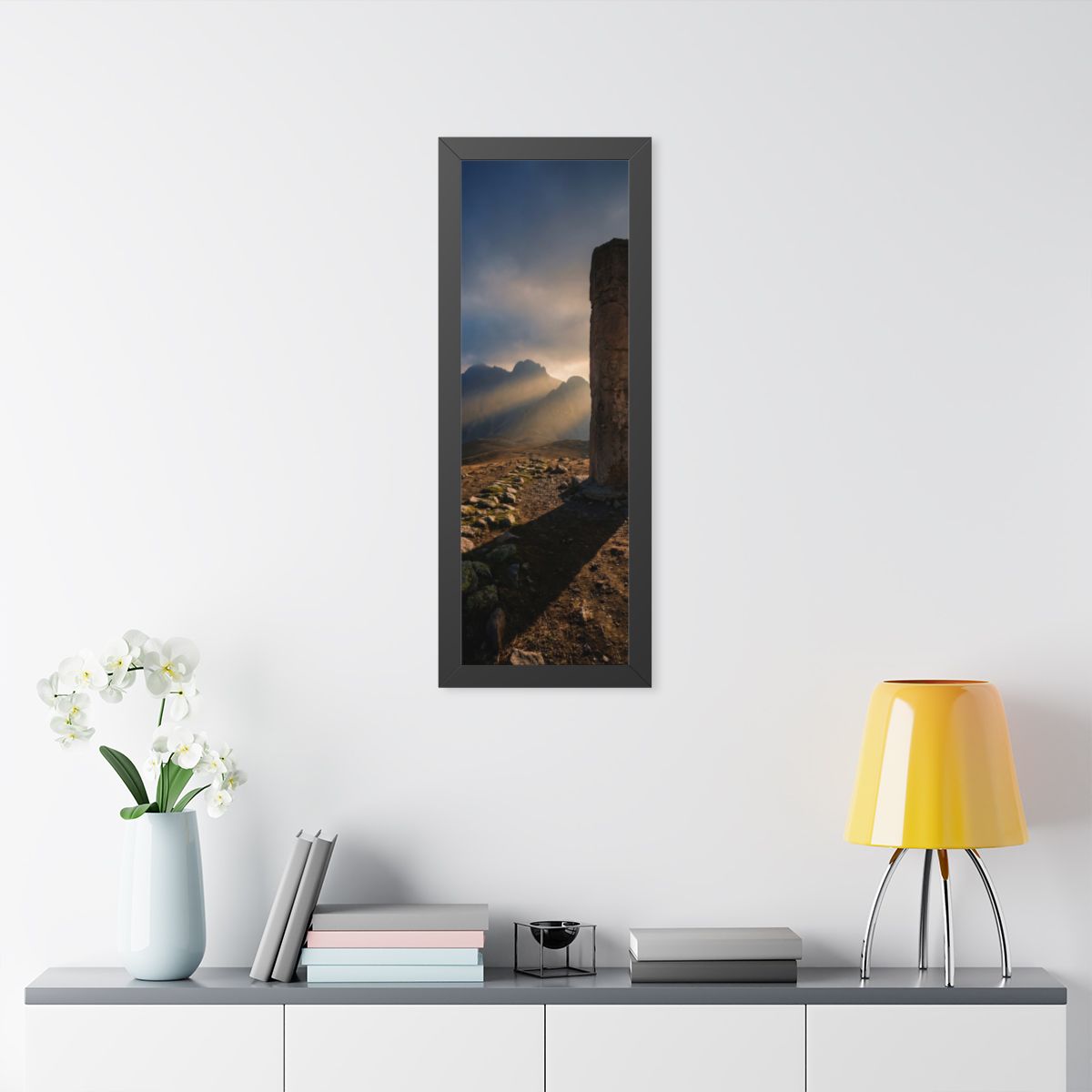 Framed Vertical Poster - Mystic Monolith Ancient Persian......
