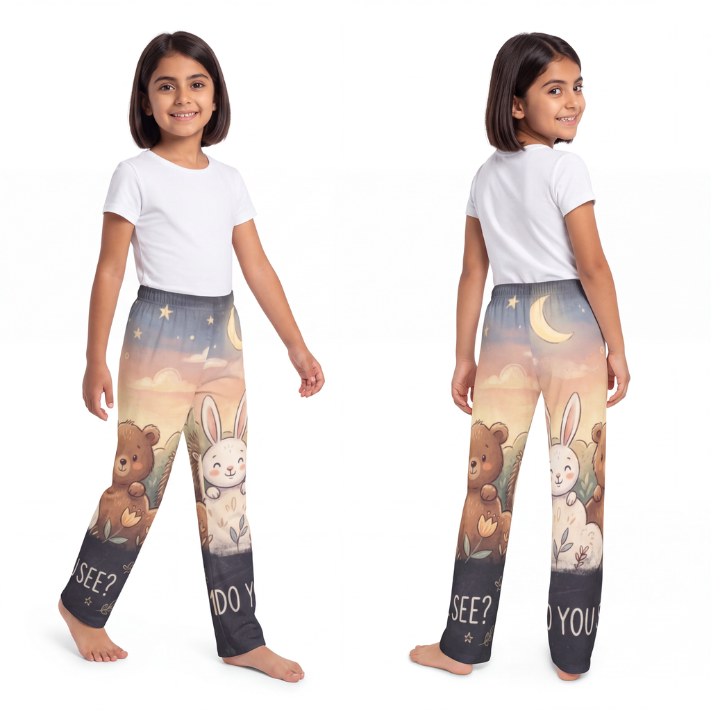 Kids Lounge Pants - Forest Critters | Echovira Gallery