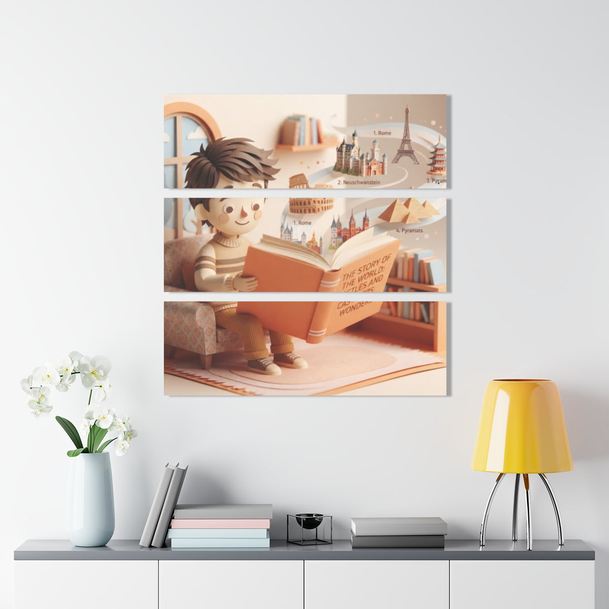 Acrylic Prints Triptych - Storybook Wonders — Landscape |...
