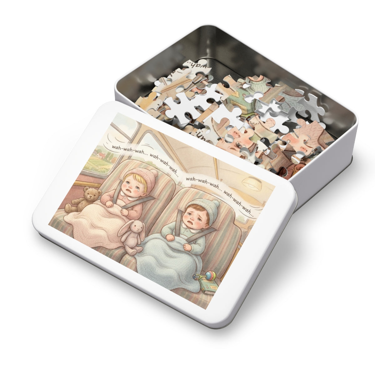 Jigsaw Puzzle with Tin - The Bus Ride (30, 110, 252, 500......