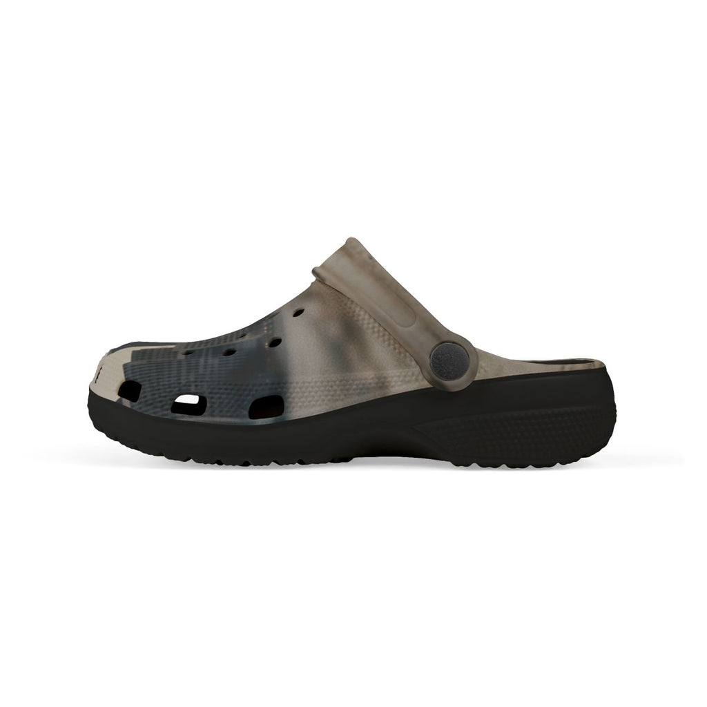 Kids' Clogs with Urban City Skyline Art