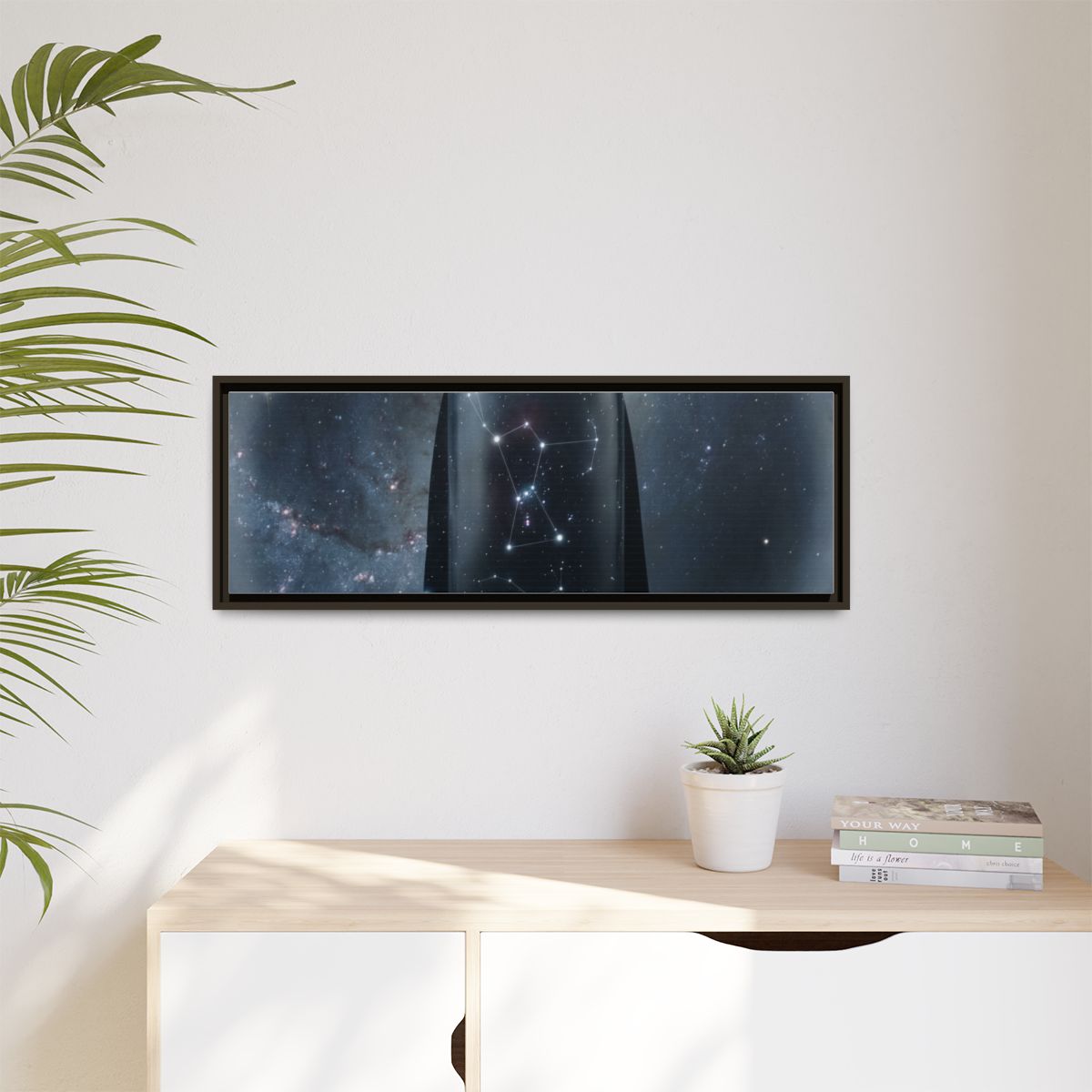 Matte Canvas, Framed - Cosmic Sentinel Orion Constellation...