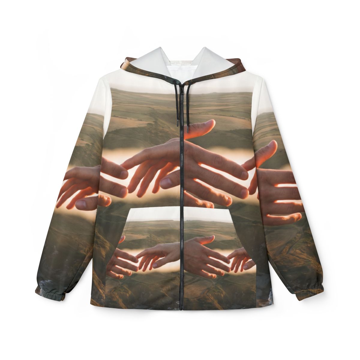 Unisex Windbreaker Jacket - The Infinite Touch | Ethereal......
