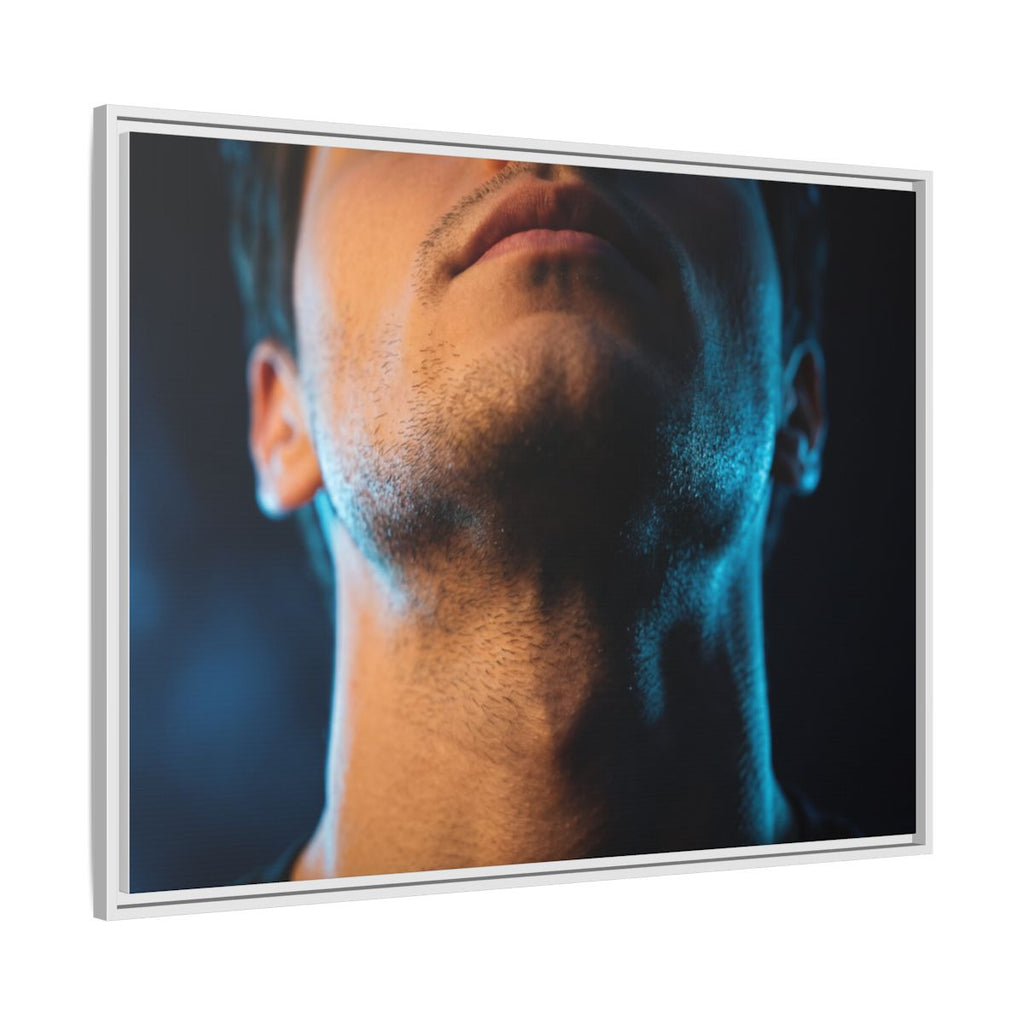 Framed Matte Canvas - Neon Pulse Core — White / 1.25"