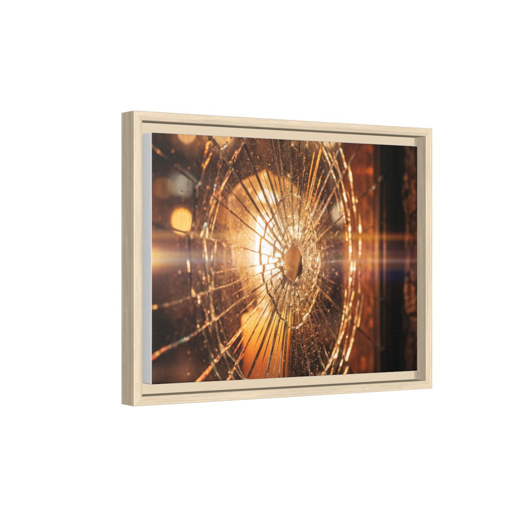 Framed Matte Canvas - Shattered Glass