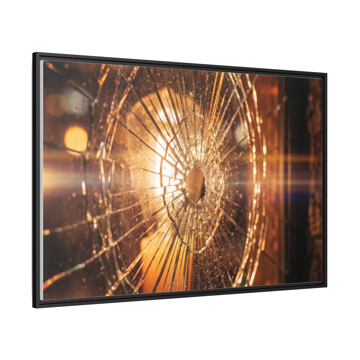 Framed Matte Canvas - Amber Glow — Black / 1.25"