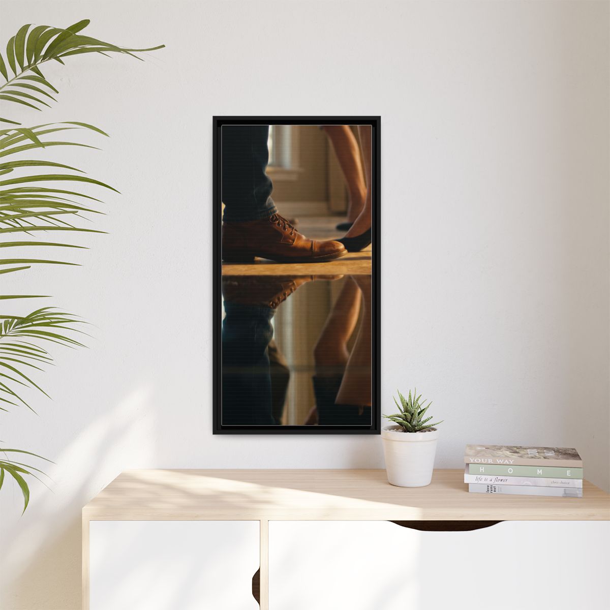 Matte Canvas, Framed - Golden Hour Reflections Cinematic Art...