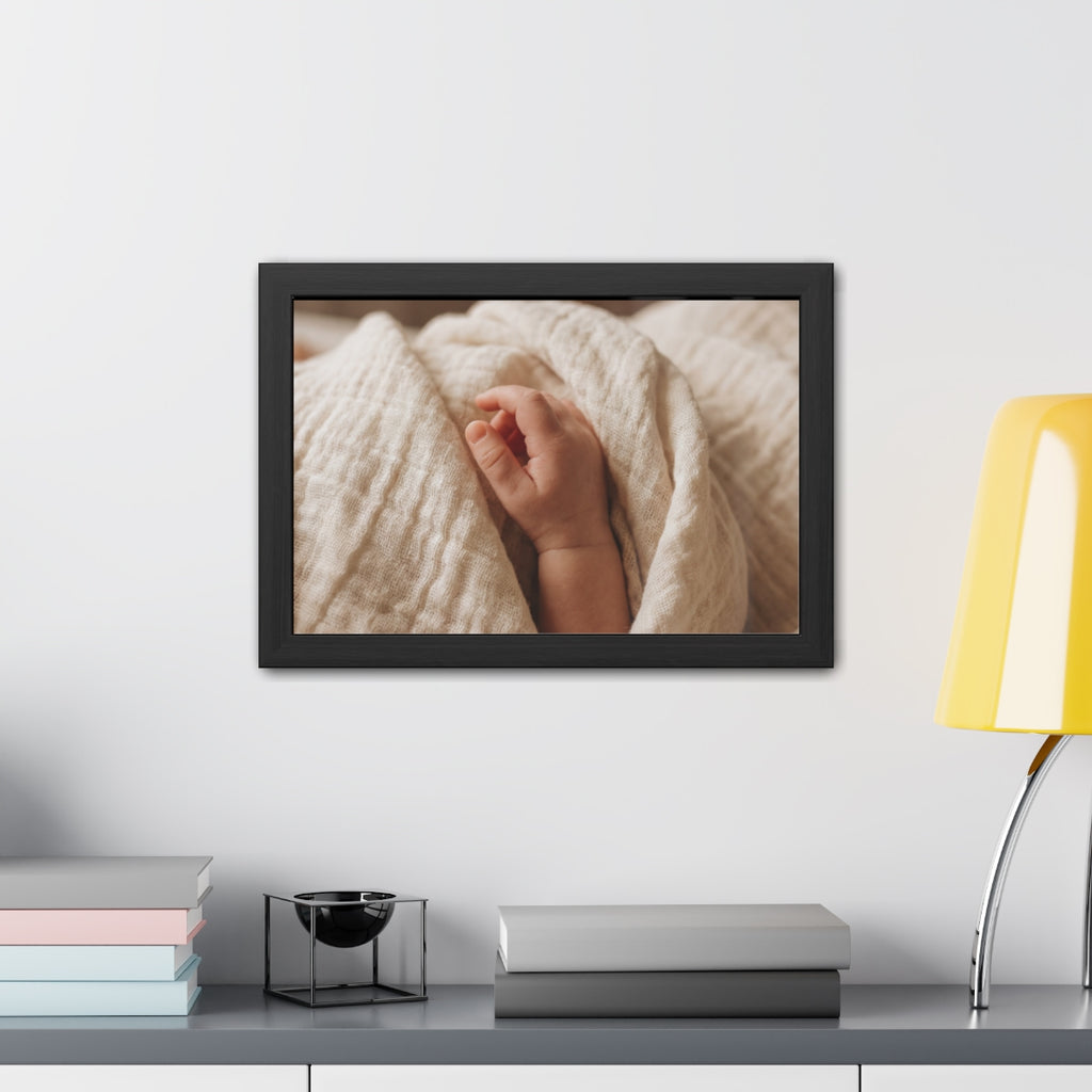 Framed Poster - Tender Newborn Hand (10×8, 12×8, 11×9... |...
