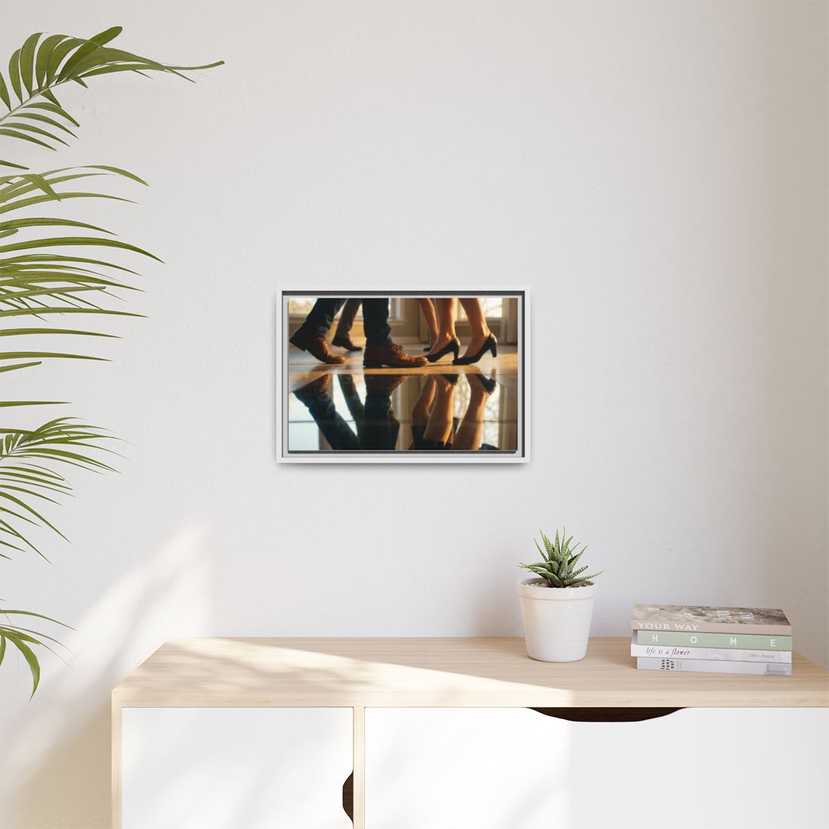 Matte Canvas, Framed - Golden Hour Reflections Cinematic Art...
