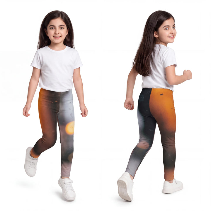 Kids Leggings - Amber Streetlight Night