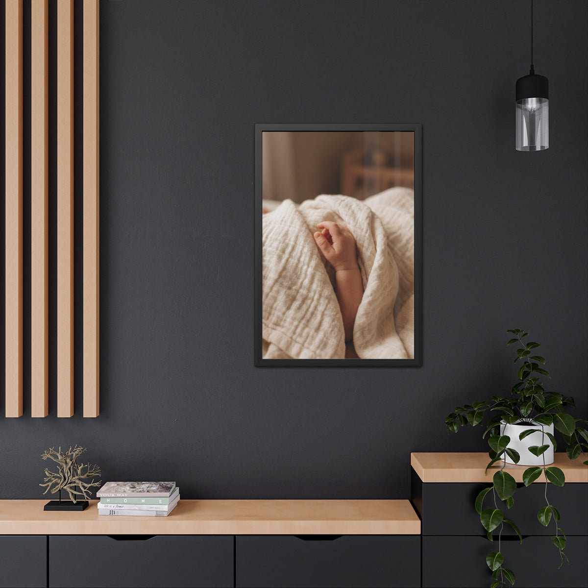 Framed Poster Wall Art - Boho Nursery — Portrait