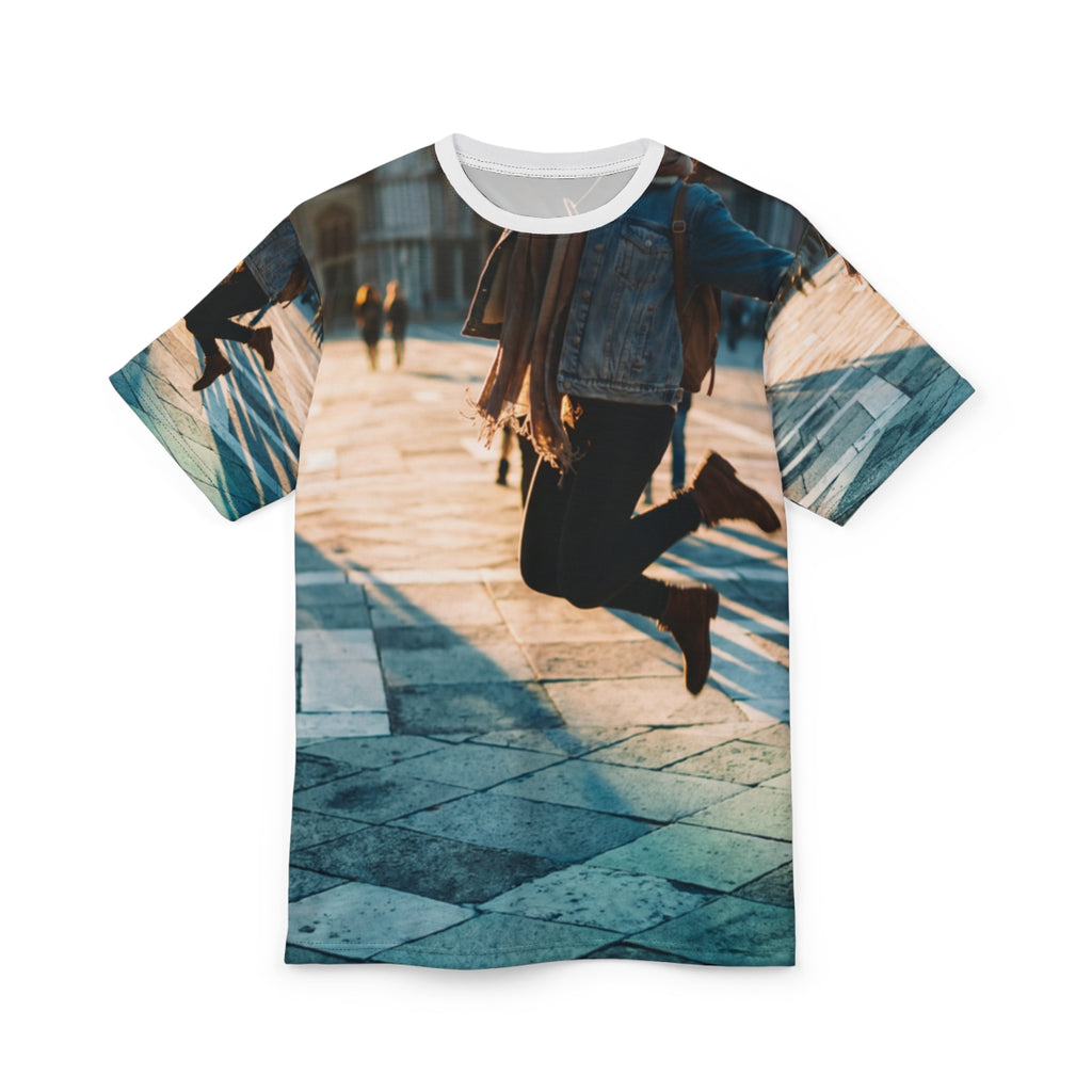 Venice Travel Street Scene Unisex Cut & Sew Tee