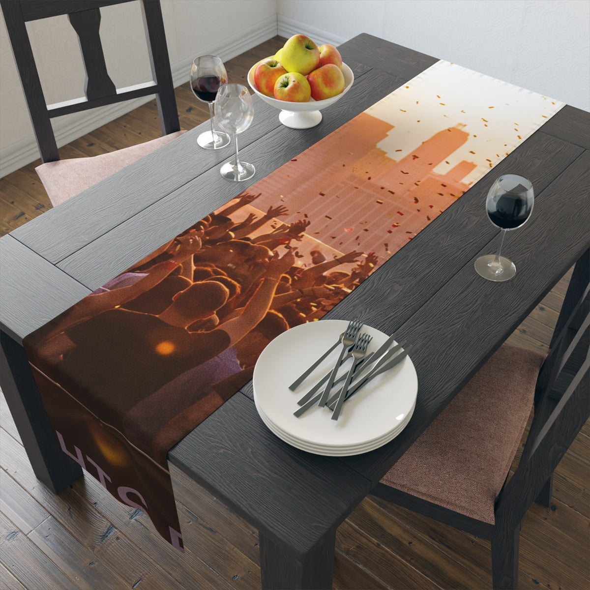 Table Runner - City Lights Festival | Echovira Gallery