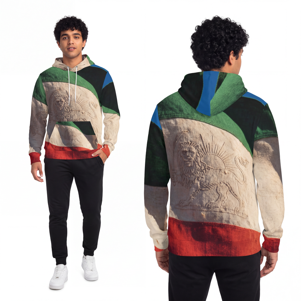 Men's Fashion Hoodie - Vintage Lion & Sun Hoodie | Echovira...
