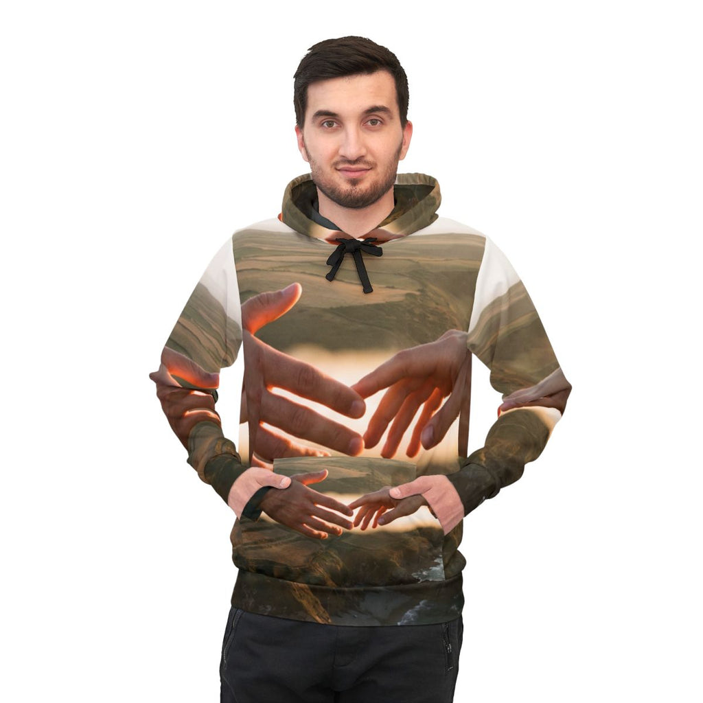 Men's Athletic Hoodie - The Infinite Touch | Ethereal... |...