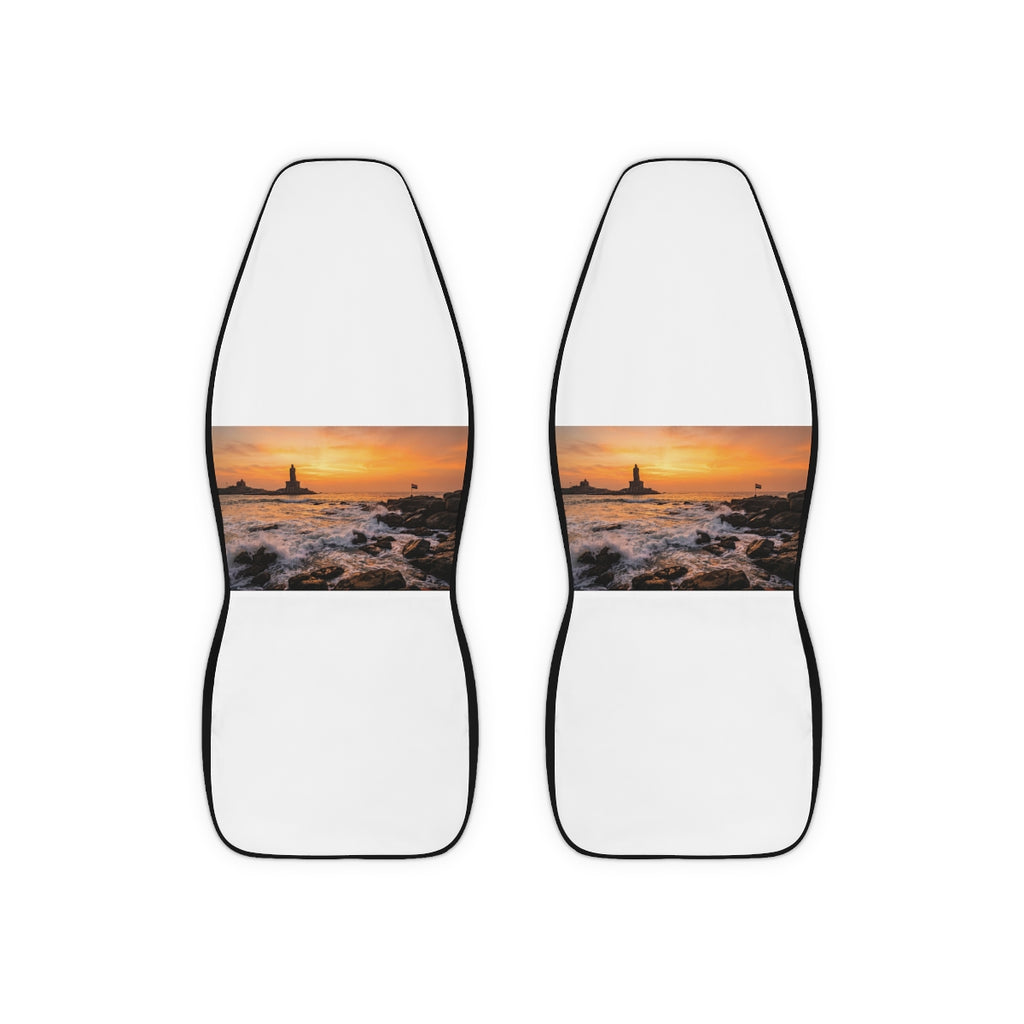 Car Seat Covers - Golden Coastal Dawn