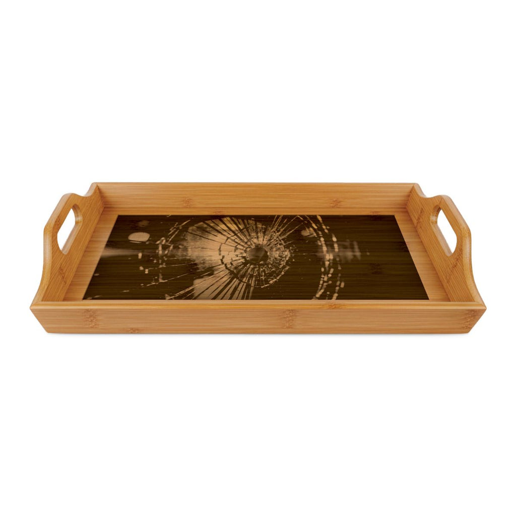 Bamboo Serving Tray - Fractured Glow Engraved Accent |...