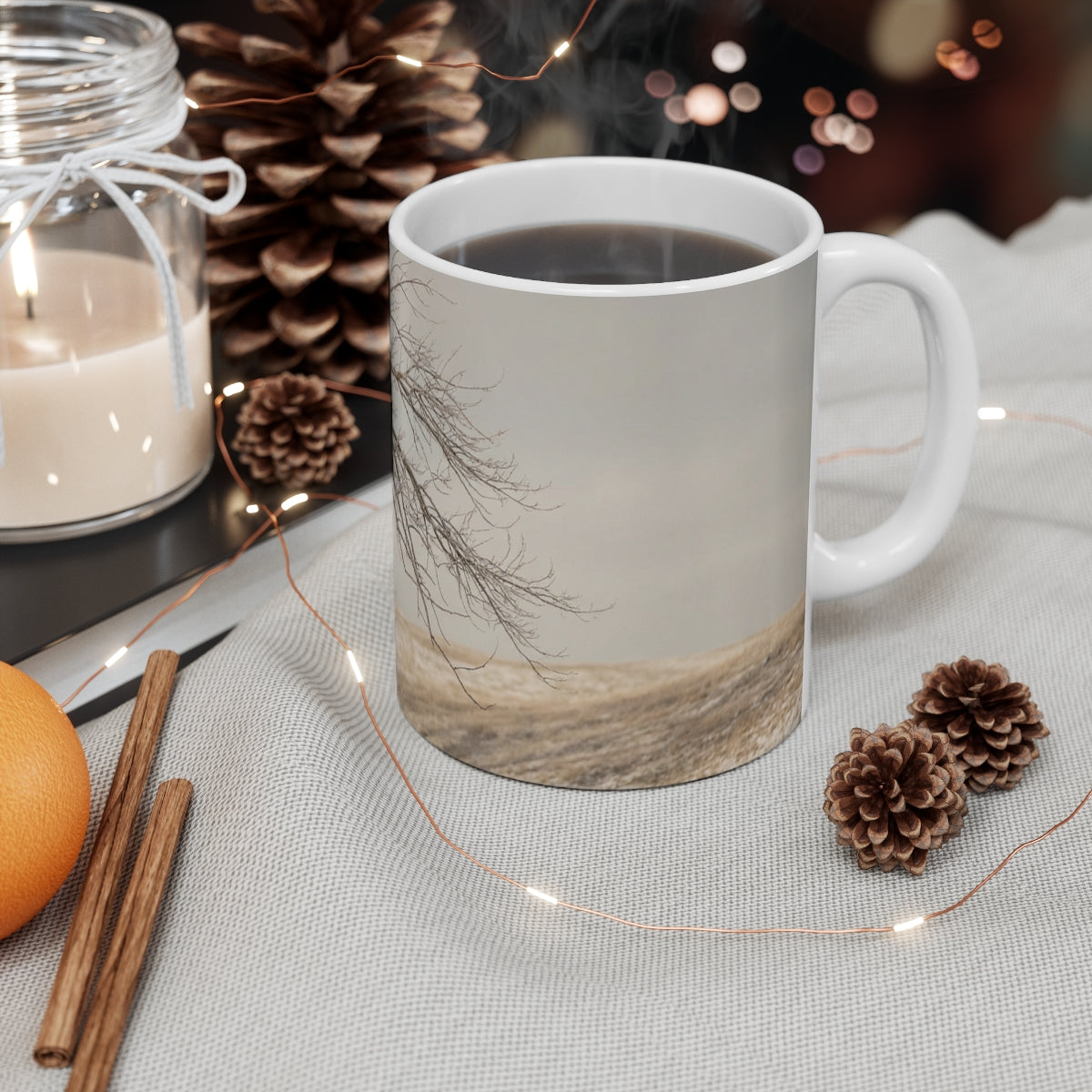 11oz White Mug - Hushed Winter Tree