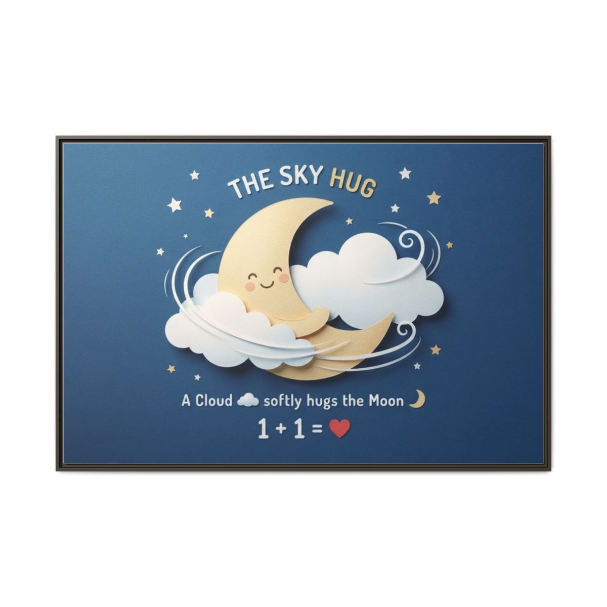 Matte Canvas Framed - The Sky Hug — Espresso / 1.25" (10×8...