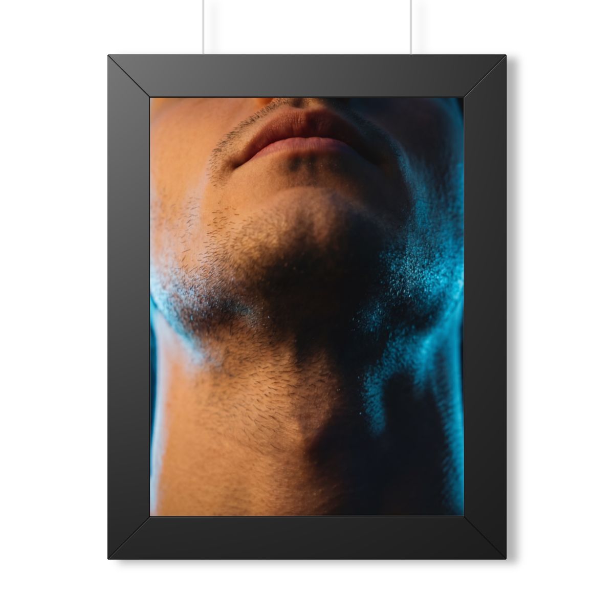 Framed Vertical Poster - Neon Horizon Portrait — Black... |...