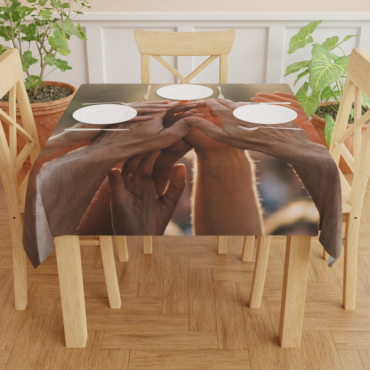 Tablecloth - Golden Rays of Unity Wall Art | Echovira...