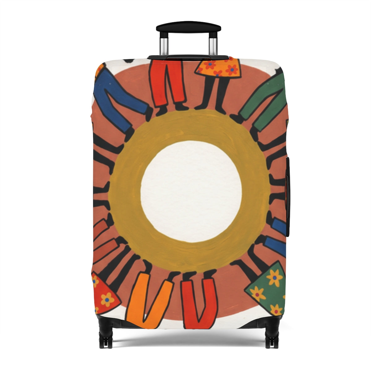 Luggage Cover - Unity Mandala Folk Art | Echovira Gallery