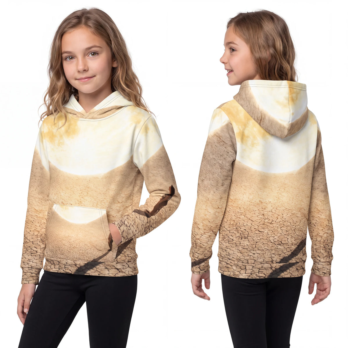 Children's Hoodie with Cosmic Desert Art