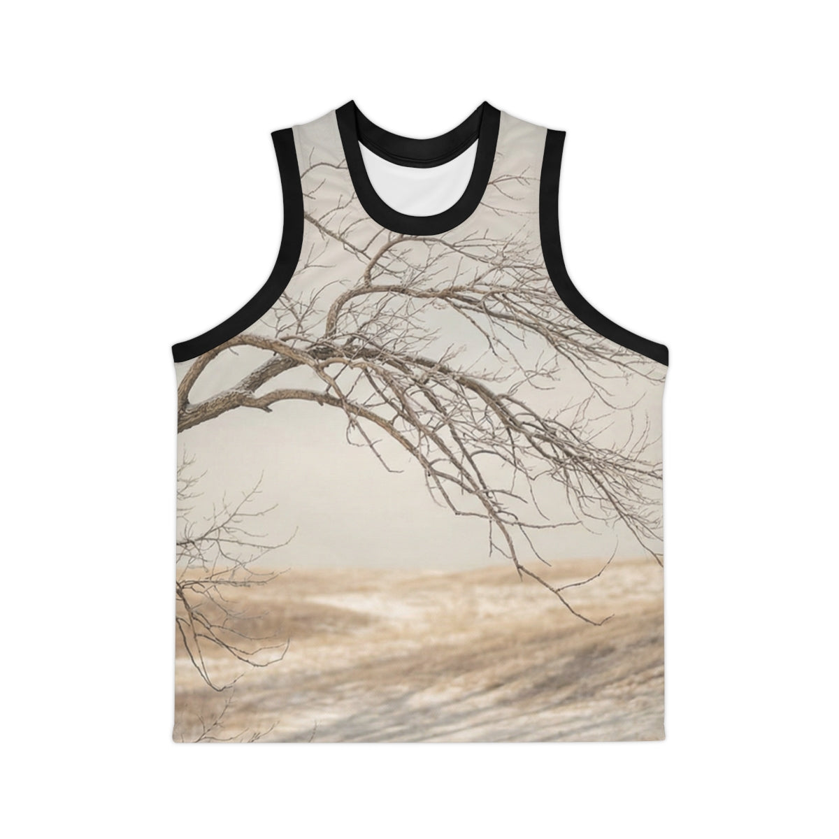 Men's Unisex Basketball Jersey - Silent Branches Winter... |...