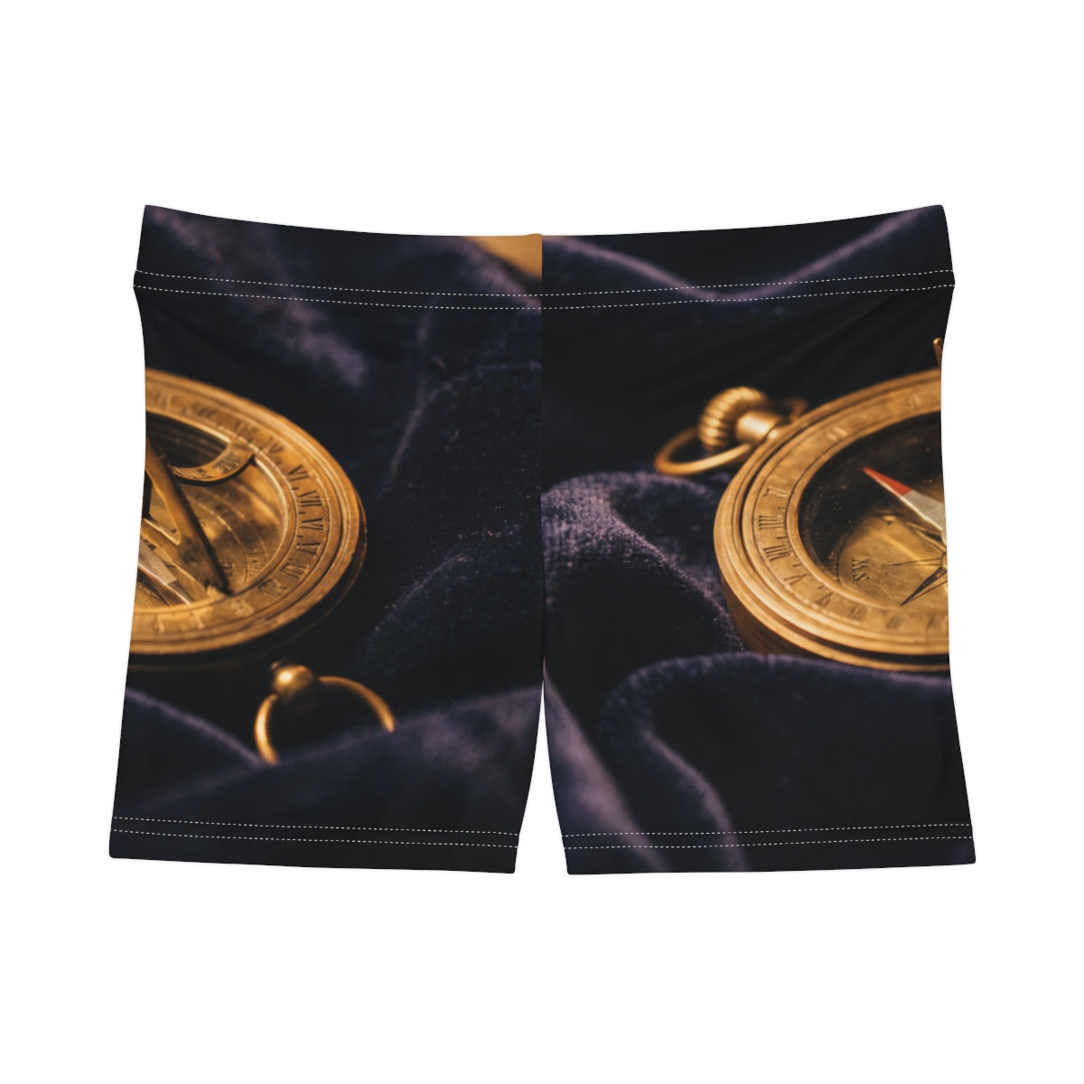 Women's Shorts with Brass Sundial Compass