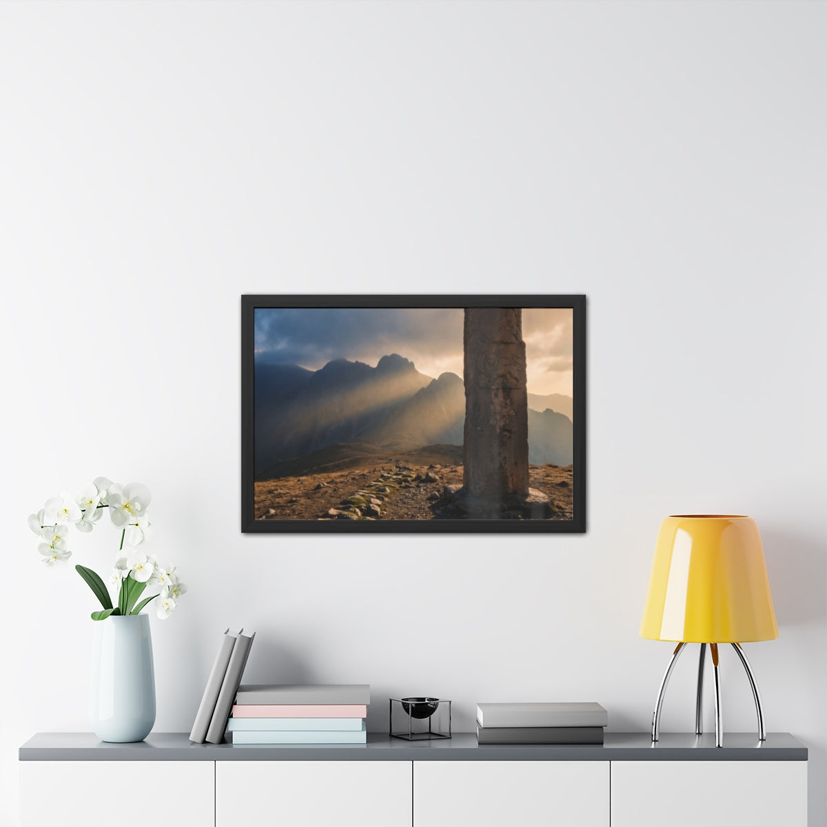 Framed Posters - Mystic Monolith Ancient Persian Mountain......