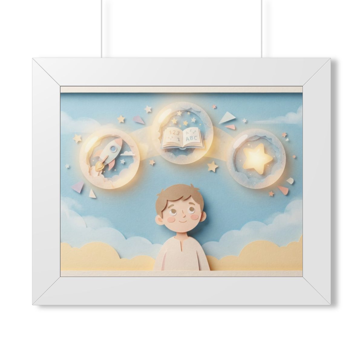 Framed Horizontal Poster - Sky Wonder — White (14×11, 16×12...