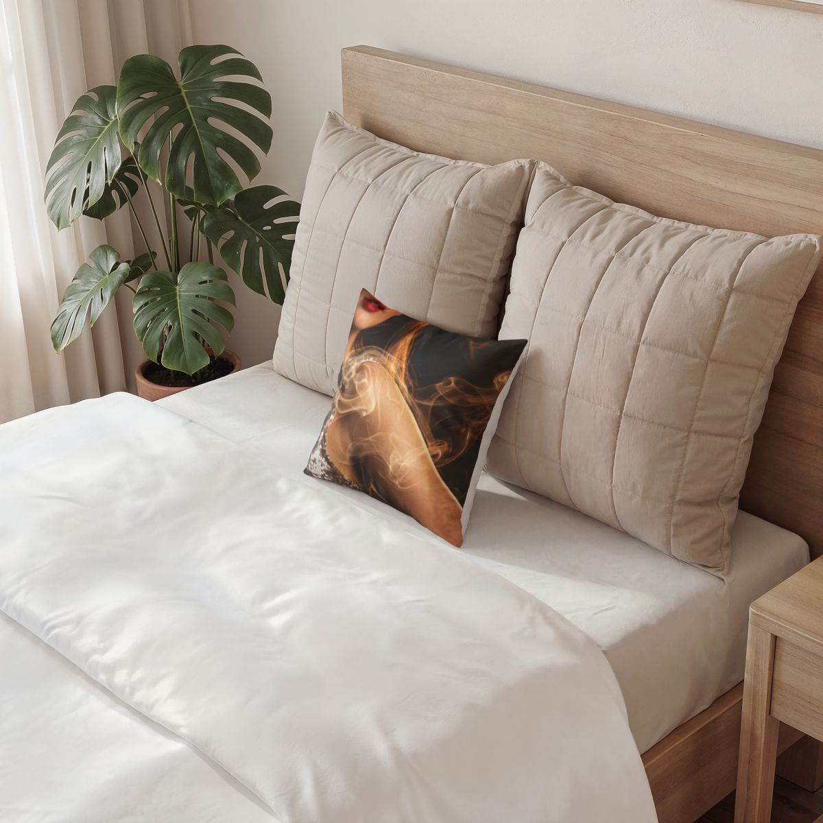 Poly Velvet Pillow - Amber Nightfall | Echovira Gallery
