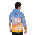 Men's Athletic Hoodie - Sunset Mountain Trail | Echovira...