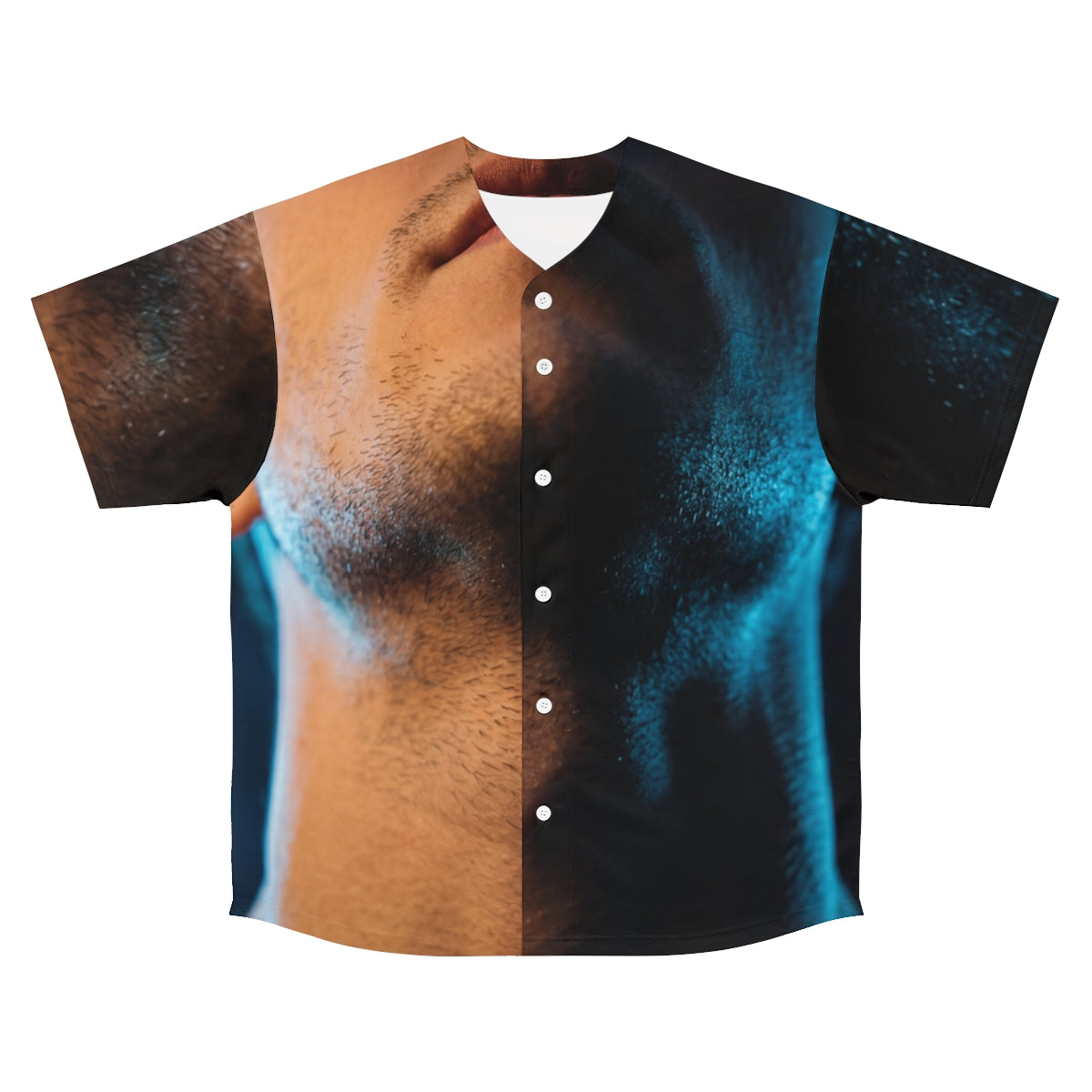 Men's Baseball Jersey - Neon Horizon Portrait | Echovira...