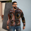 Men's Unisex Zip Hoodie - Amber Iris Reflection Fine Art......