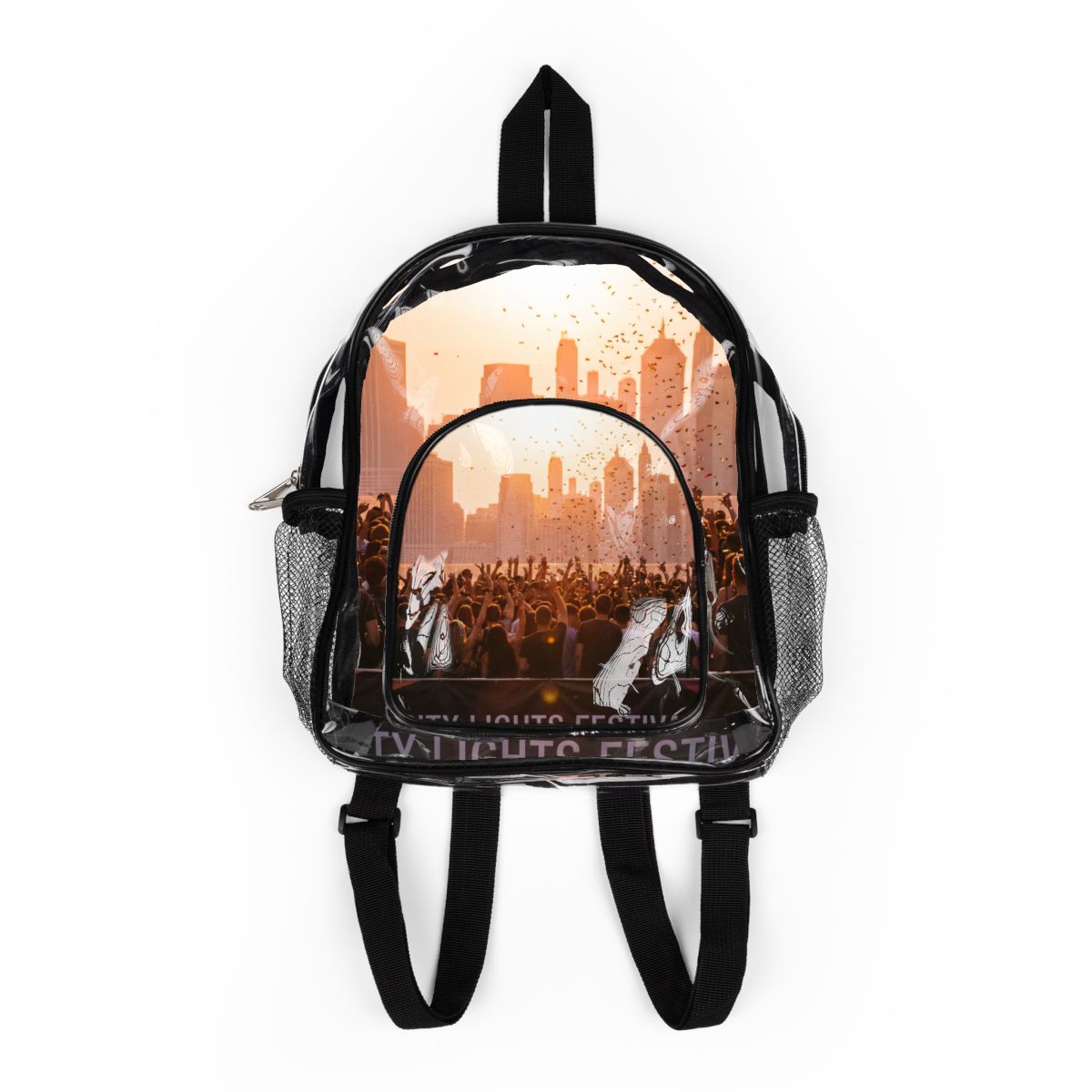 Clear Stadium Backpack - City Lights | Echovira Gallery