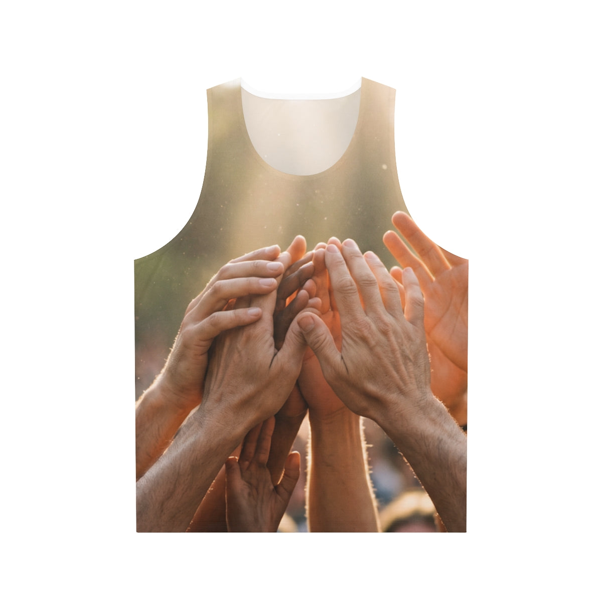 Men's Unisex Tank Top - Golden Rays of Unity Wall Art |...