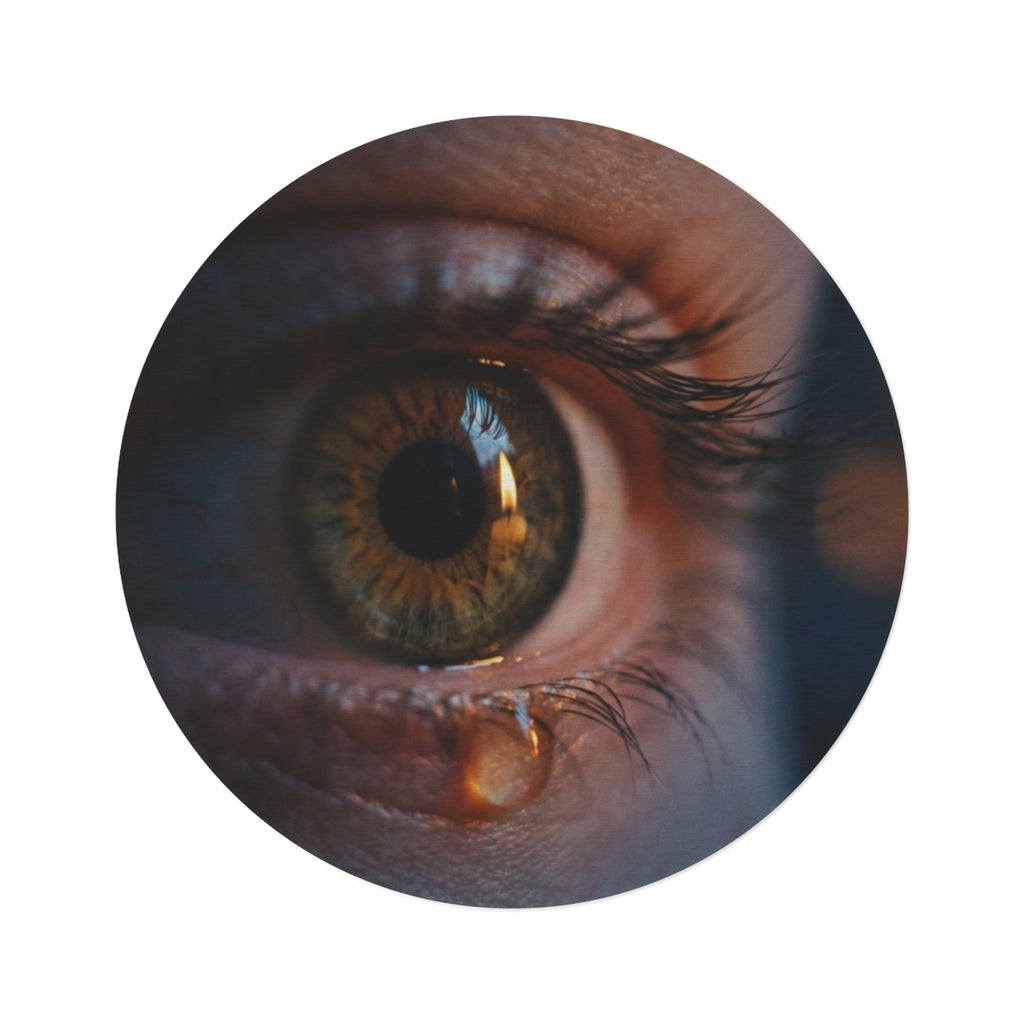 Round Rug - Golden Flame Focus