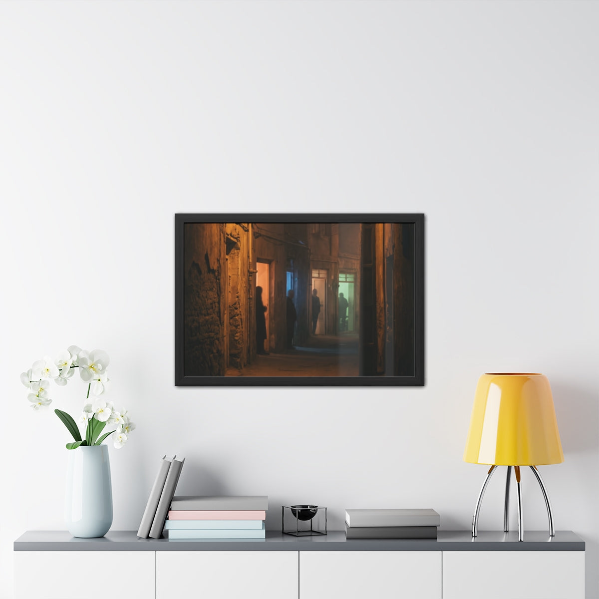 Framed Posters - Shadowed Alleyway Mystery Art Print —... |...