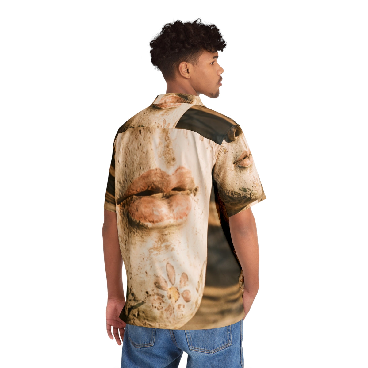 Men's Hawaiian Shirt - Terracotta Clay Bust | Echovira...