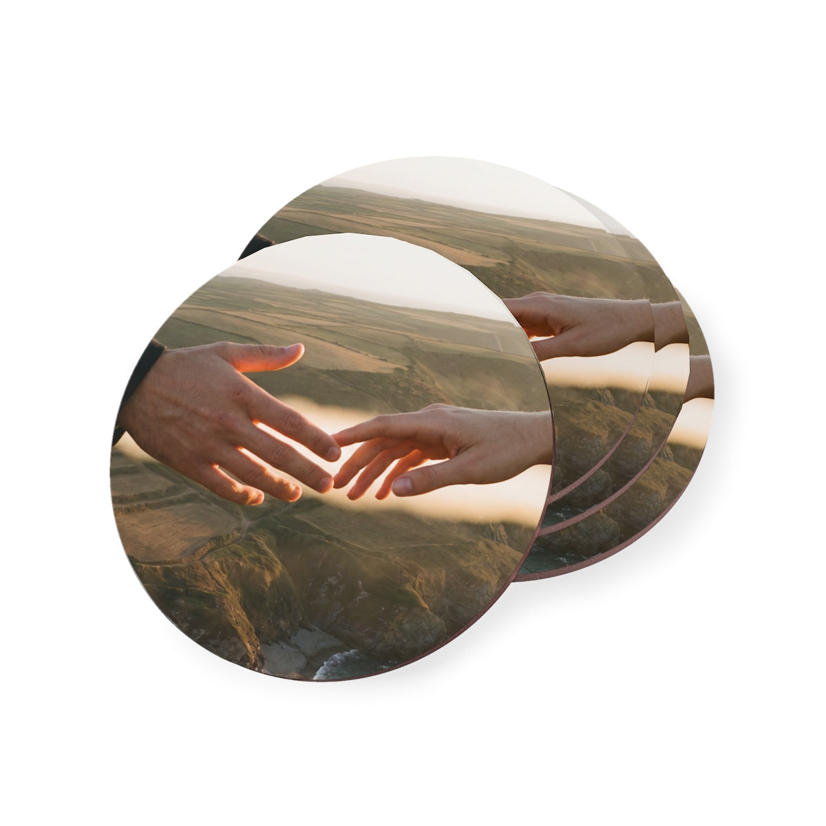 Coasters - The Infinite Touch | Ethereal Coastal Art (1 & 4...