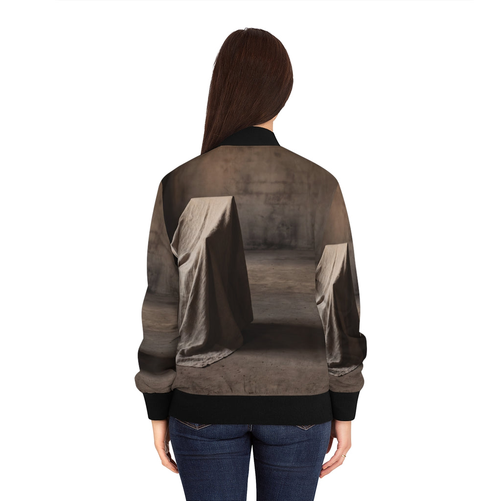 Women's Bomber Jacket - Draped Silence Still Life Art... |...