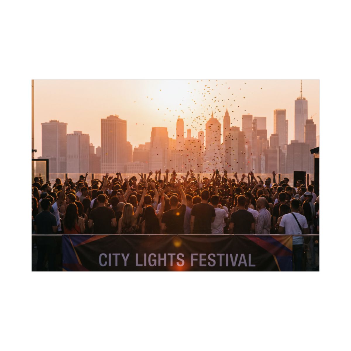 Matte Horizontal Poster - City Lights (10×8 & 54×36) |...