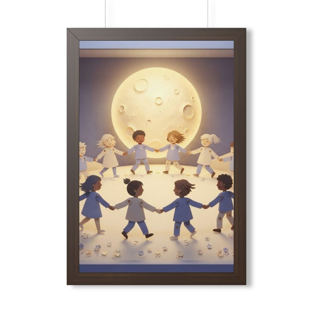 Framed Vertical Poster - Moonlit Lullaby — Walnut (11×14......