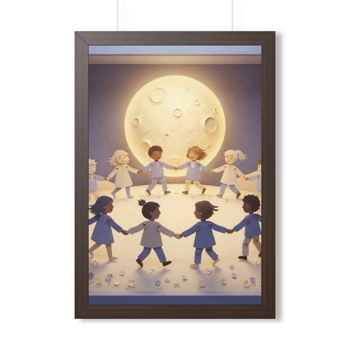 Framed Vertical Poster - Moonlit Lullaby — Walnut (11×14......