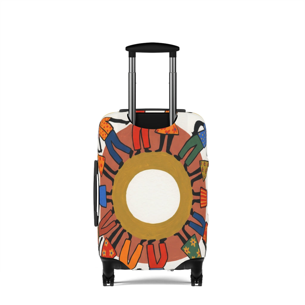 Luggage Cover - Unity Mandala Folk Art | Echovira Gallery